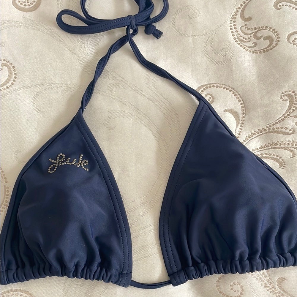 French Connection Blue Triangle Bikini Set - Picture 3 of 4